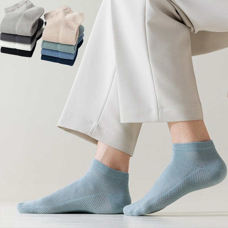 Bomuldsmesh mænds bådsokker