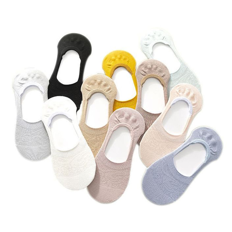 Solid farve Kvinders bådsokker med lavvandede hule sokker Solid farve Kvinders bådsokker med lavvandede hule sokker