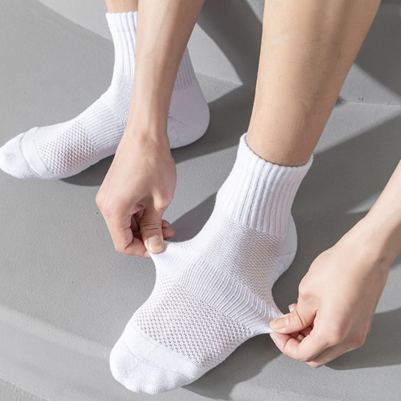 Sokker mænds forår og efterårshåndklæde bund sportsbomuld sokker professionelle løbssokker