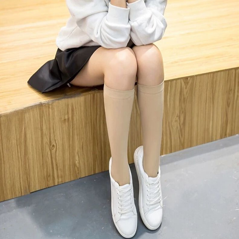 Fløjl tynd sommer JK kvindes sokker lange rør sokker kalvestrømper Fløjl tynd sommer JK kvindes sokker lange rør sokker kalvestrømper