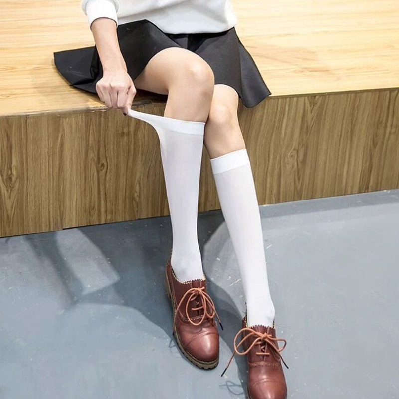 Fløjl tynd sommer JK kvindes sokker lange rør sokker kalvestrømper Fløjl tynd sommer JK kvindes sokker lange rør sokker kalvestrømper
